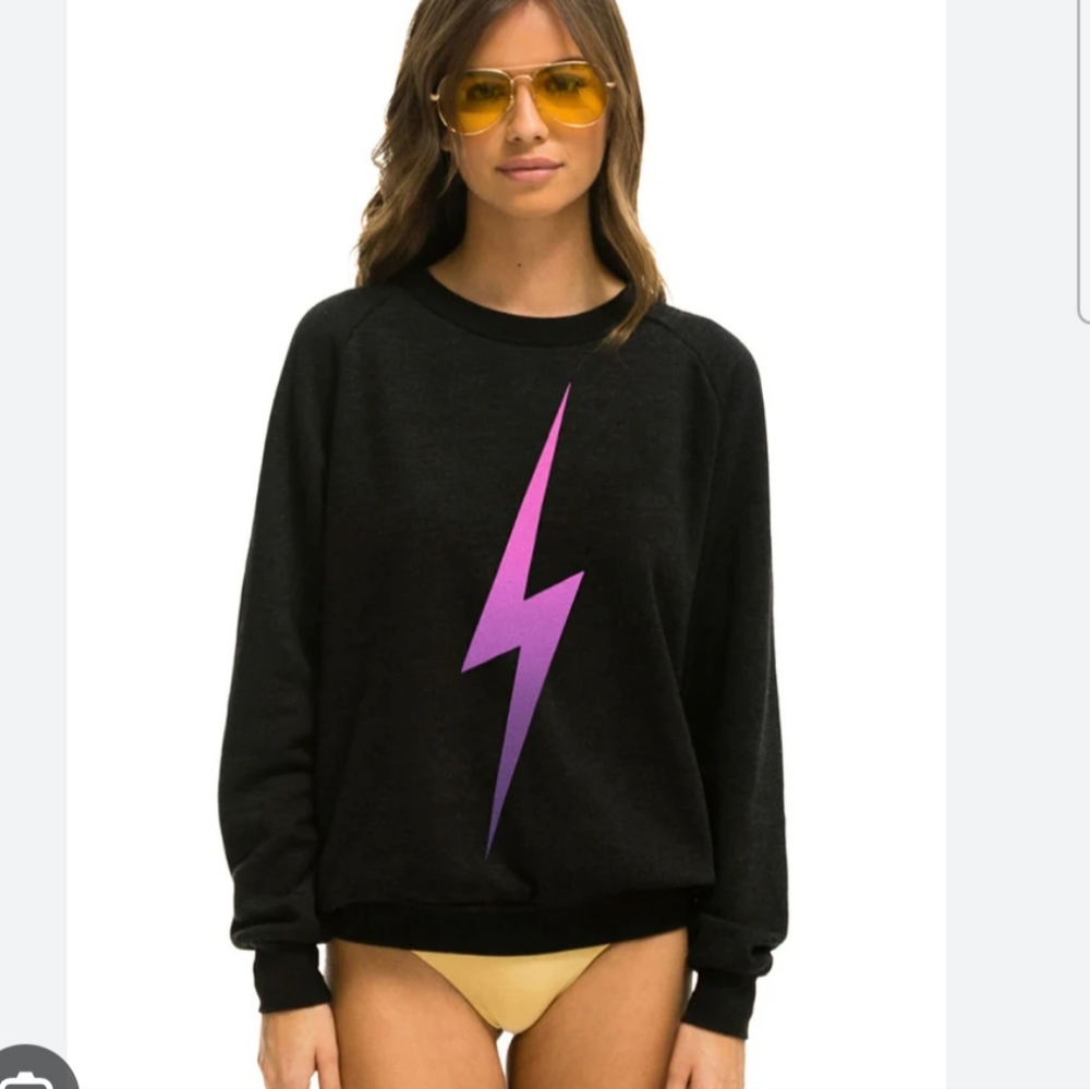 Aviator Nation Bolt Fade Sweatshirt 💜🖤